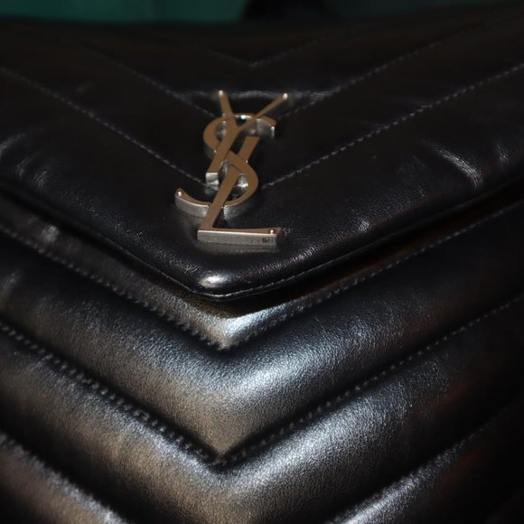 Saint Laurent Calfskin Y Quilted Monogram Medium Loulou Backpack Asphalt - Picture 11 of 16
